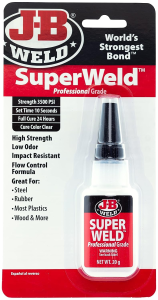 J-B Weld 33120H SuperWeld Glue - Clear Super Glue - 20g